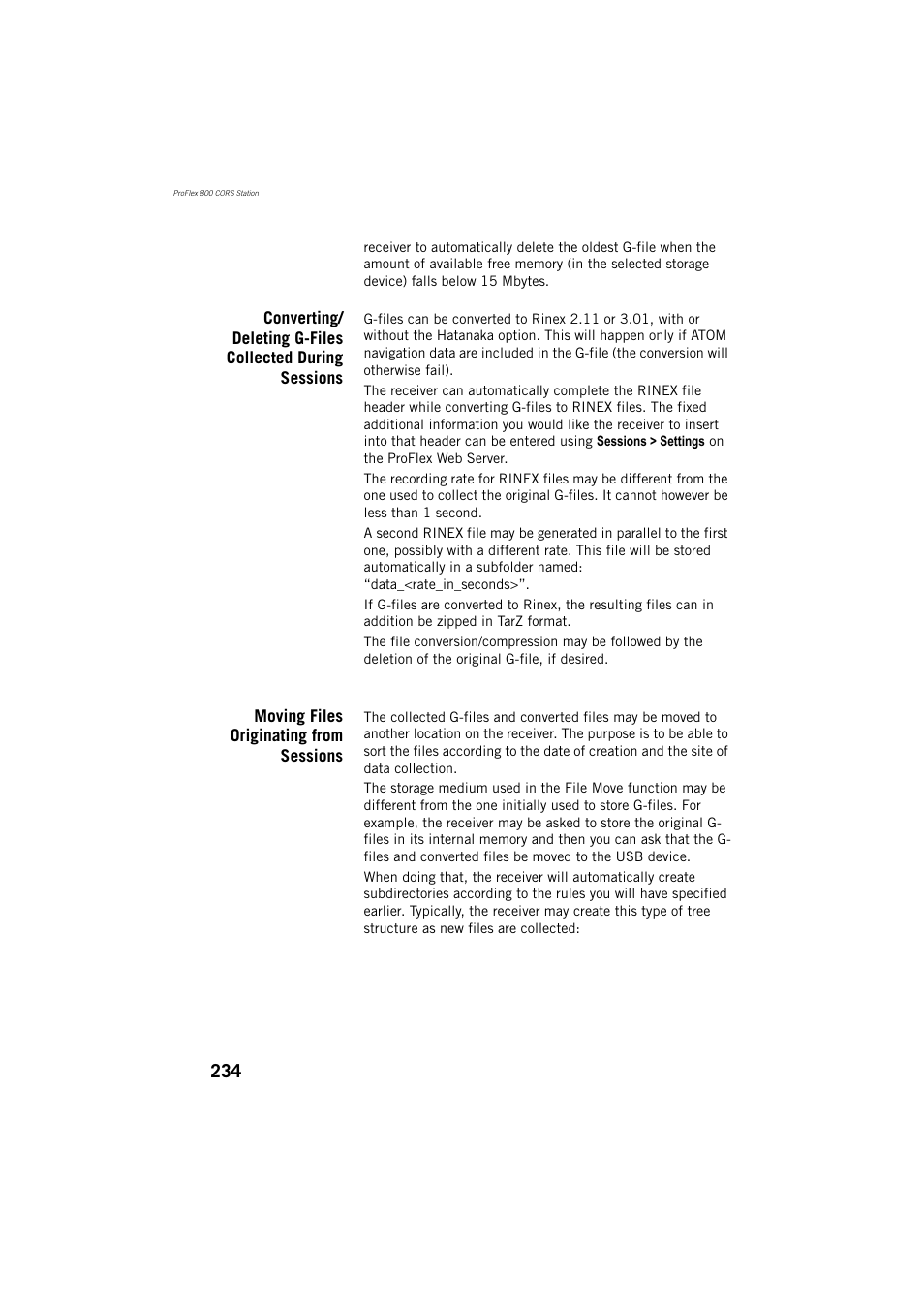 Moving files originating from sessions | Spectra Precision ProFlex 800 Reference Manual User Manual | Page 248 / 748