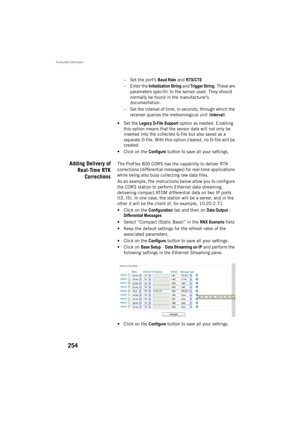 Adding delivery of real-time rtk corrections | Spectra Precision ProFlex 800 Reference Manual User Manual | Page 268 / 748