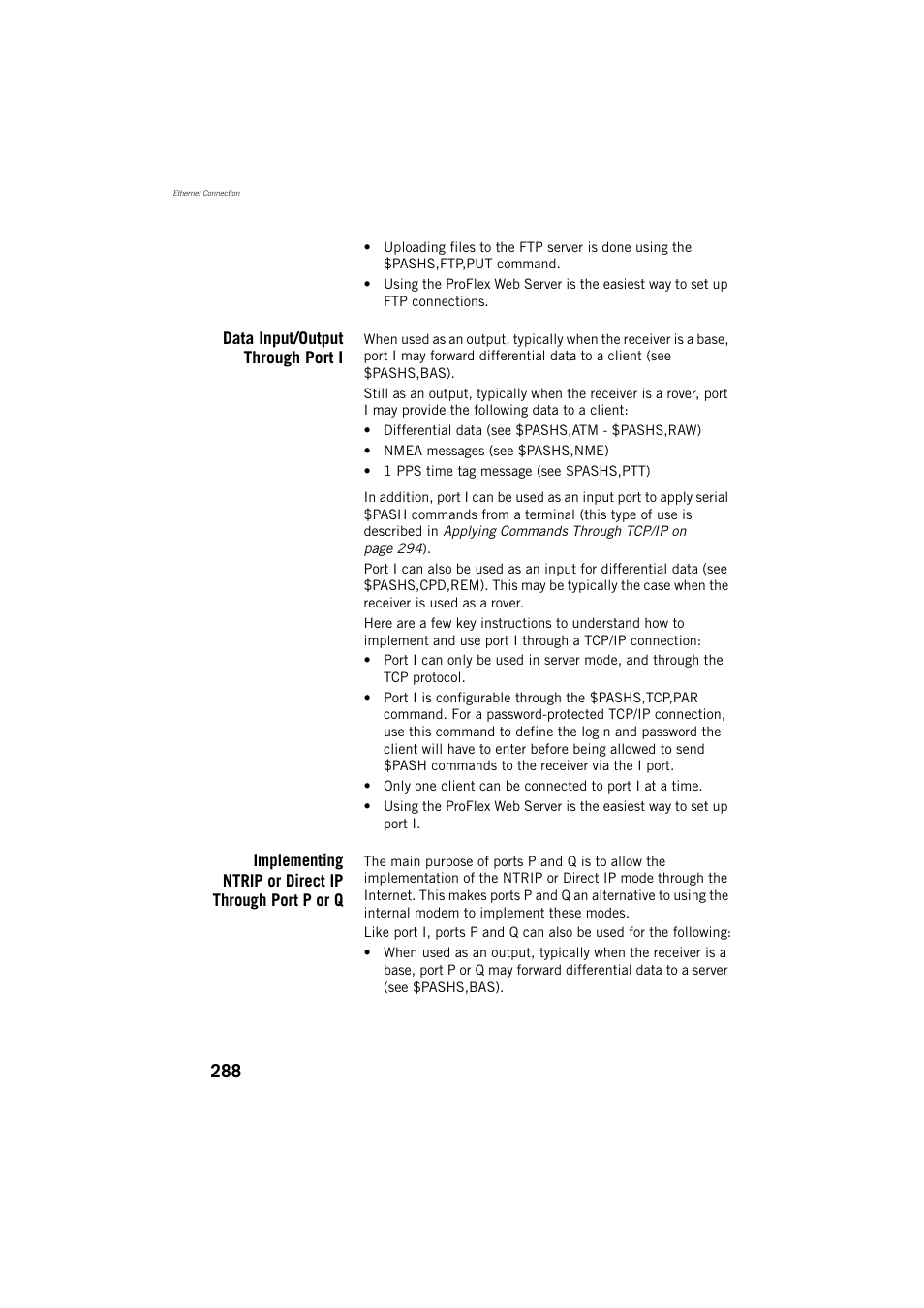 Data input/output through port i | Spectra Precision ProFlex 800 Reference Manual User Manual | Page 302 / 748