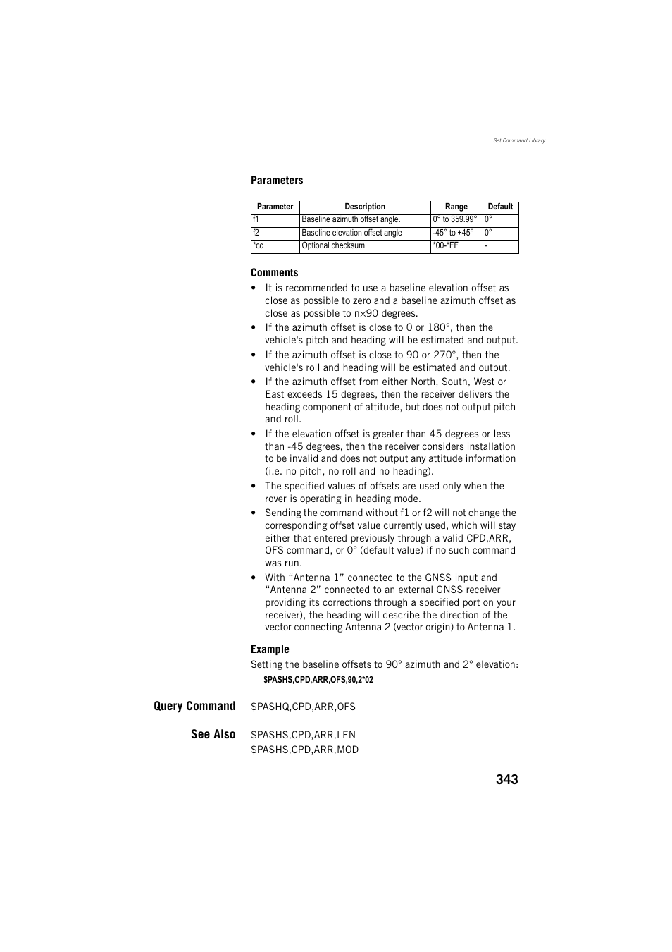 Query command, See also | Spectra Precision ProFlex 800 Reference Manual User Manual | Page 357 / 748