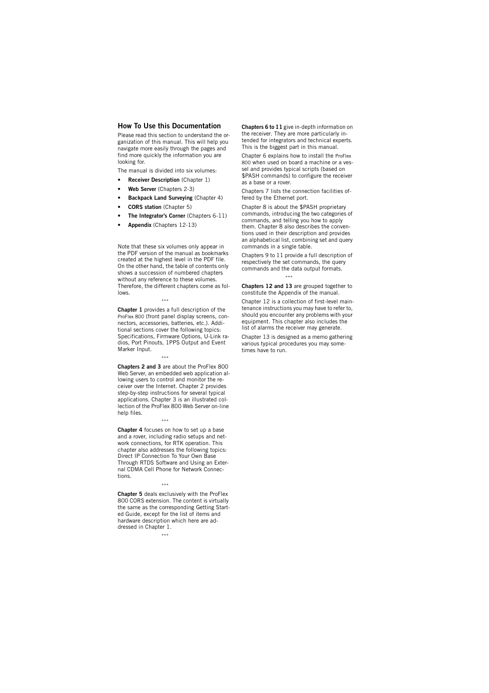 How to use this documentation | Spectra Precision ProFlex 800 Reference Manual User Manual | Page 4 / 748