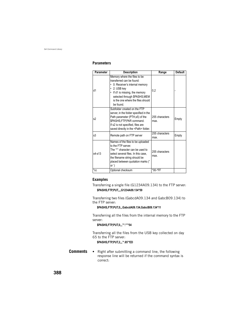 Comments | Spectra Precision ProFlex 800 Reference Manual User Manual | Page 402 / 748