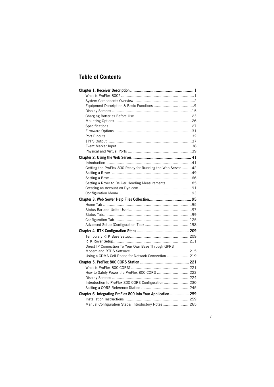 Spectra Precision ProFlex 800 Reference Manual User Manual | Page 5 / 748