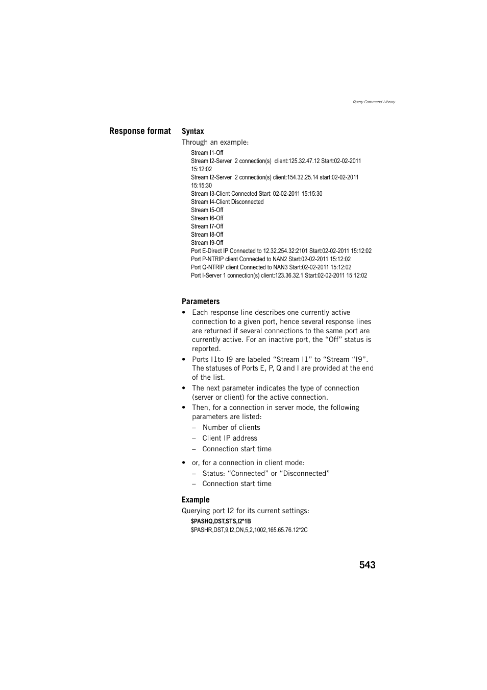 Response format | Spectra Precision ProFlex 800 Reference Manual User Manual | Page 557 / 748