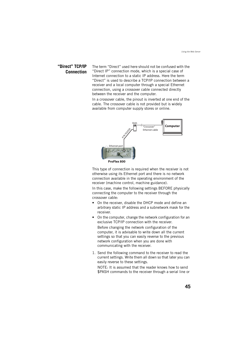 Direct” tcp/ip connection | Spectra Precision ProFlex 800 Reference Manual User Manual | Page 59 / 748