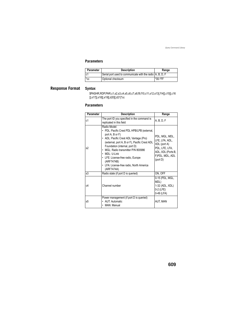 Response format | Spectra Precision ProFlex 800 Reference Manual User Manual | Page 623 / 748