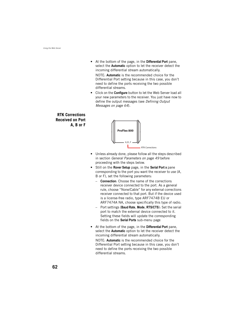 Rtk corrections received on port a, b or f | Spectra Precision ProFlex 800 Reference Manual User Manual | Page 76 / 748