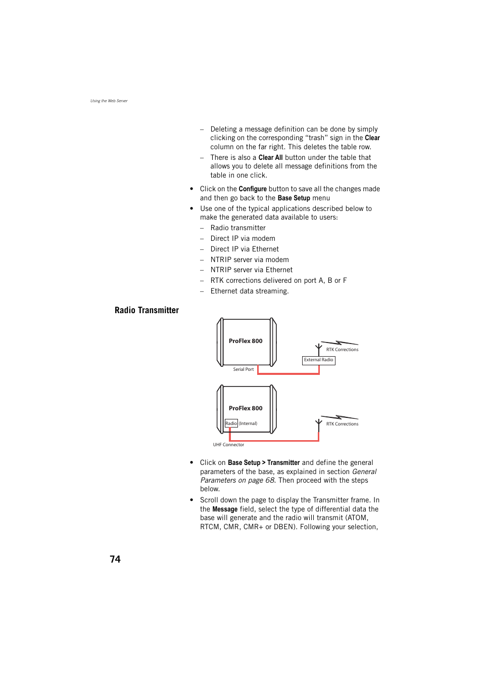 Radio transmitter | Spectra Precision ProFlex 800 Reference Manual User Manual | Page 88 / 748