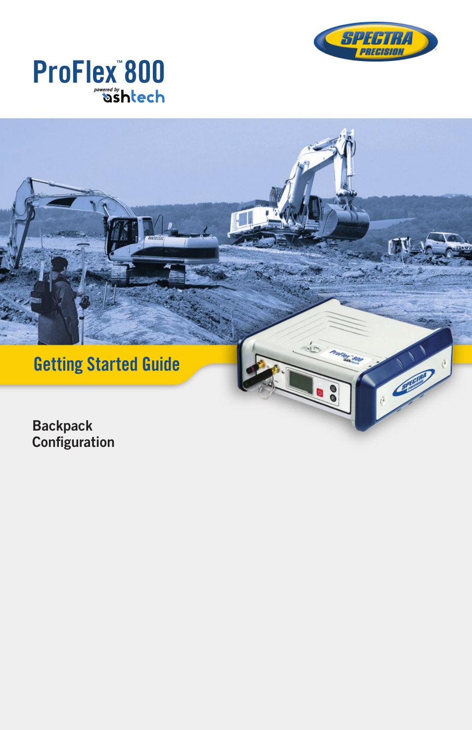 Spectra Precision ProFlex 800 Backpack User Manual | 38 pages