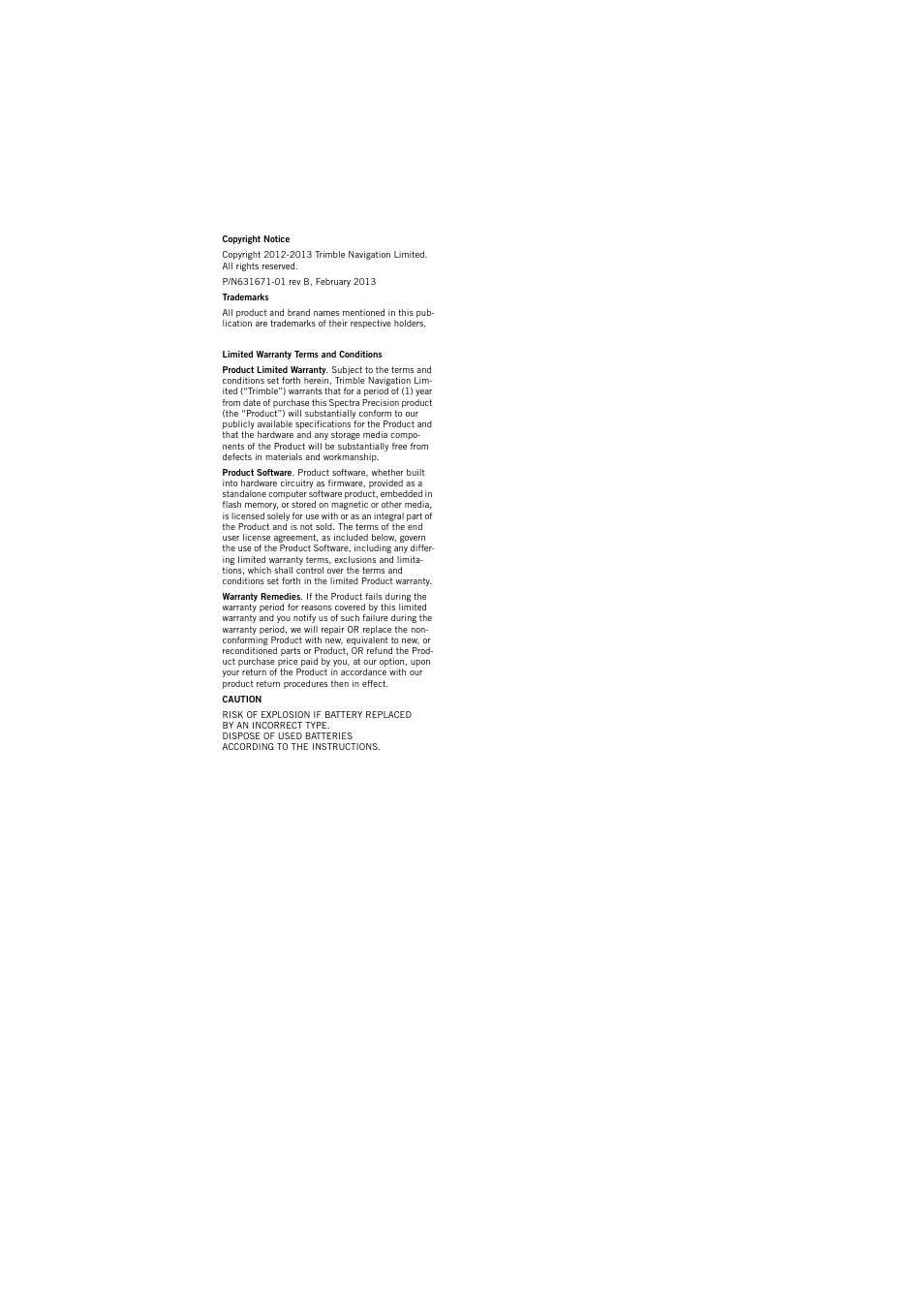 Spectra Precision ProFlex 800 Backpack User Manual | Page 2 / 38