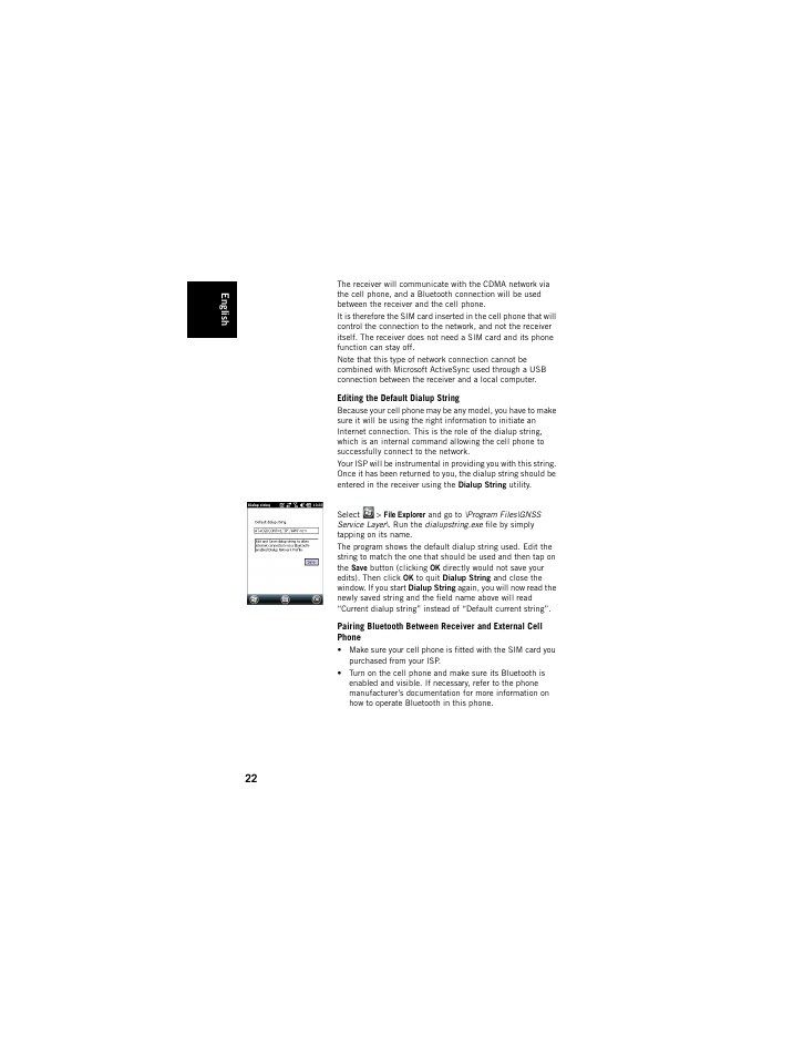 Editing the default dialup string | Spectra Precision ProMark 120/220 Handheld Platform User Manual | Page 28 / 46