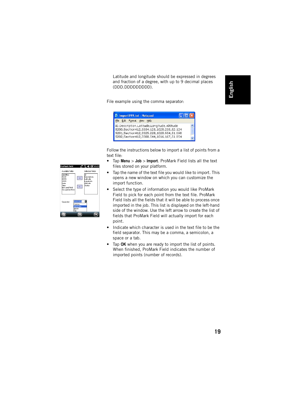 Spectra Precision ProMark Field Software User Manual | Page 25 / 72