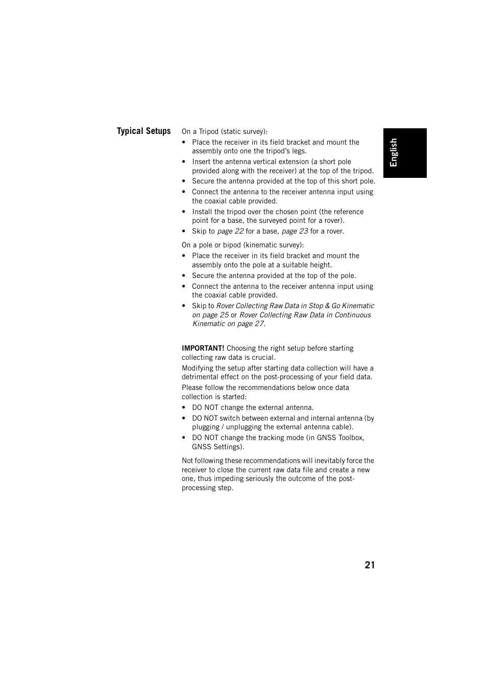 Typical setups | Spectra Precision ProMark Field Software User Manual | Page 27 / 72