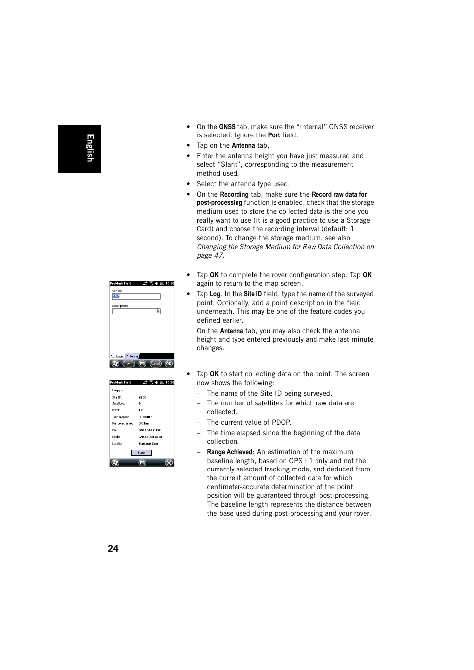 Spectra Precision ProMark Field Software User Manual | Page 30 / 72