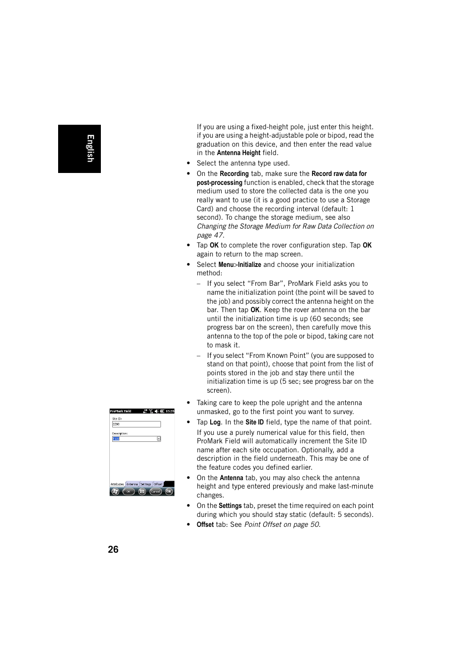 Spectra Precision ProMark Field Software User Manual | Page 32 / 72