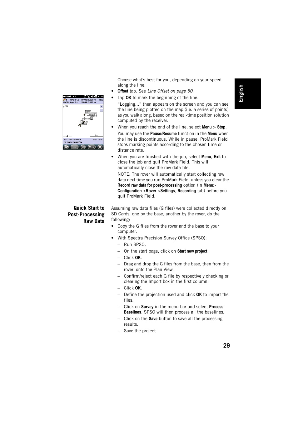 Quick start to post-processing raw data | Spectra Precision ProMark Field Software User Manual | Page 35 / 72
