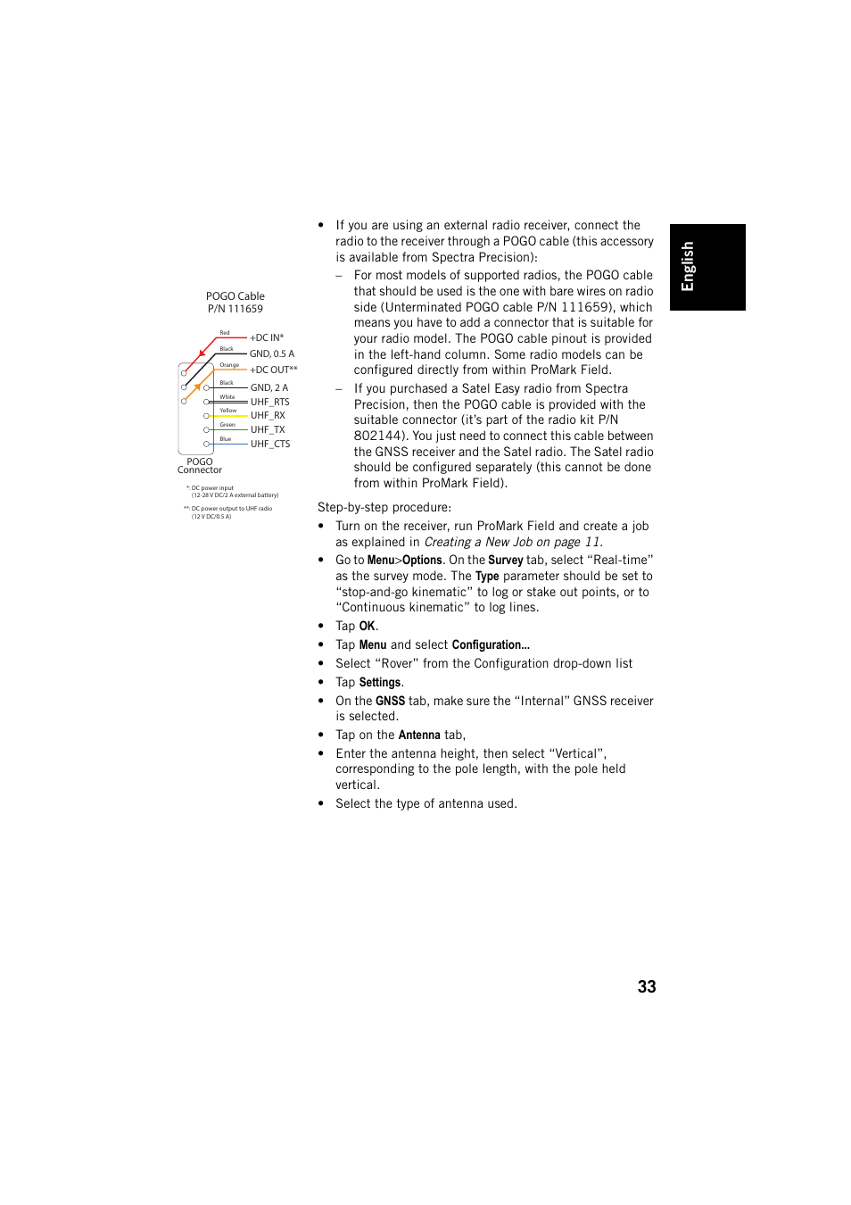 Engl ish | Spectra Precision ProMark Field Software User Manual | Page 39 / 72