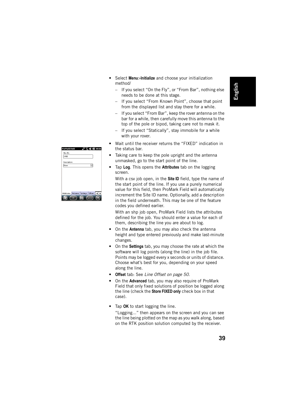 Spectra Precision ProMark Field Software User Manual | Page 45 / 72
