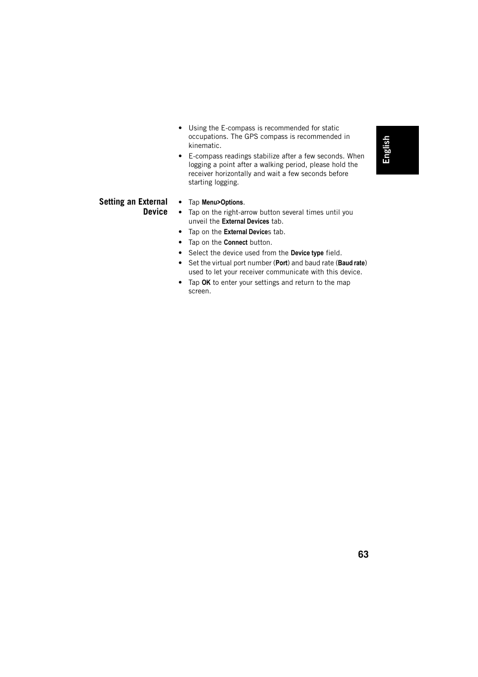 Setting an external device | Spectra Precision ProMark Field Software User Manual | Page 69 / 72