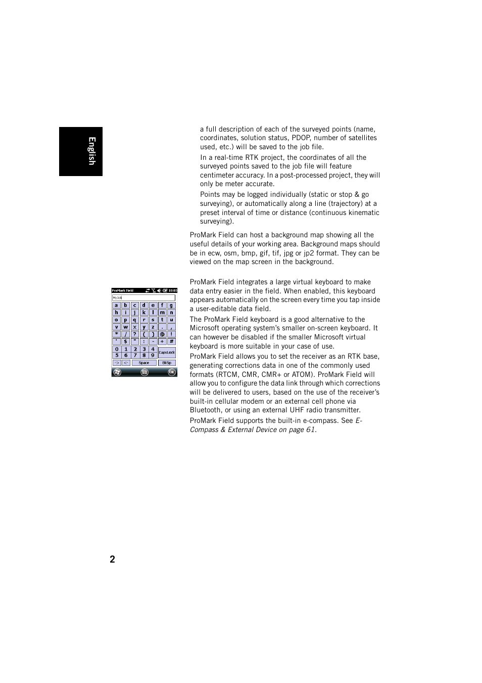 Spectra Precision ProMark Field Software User Manual | Page 8 / 72