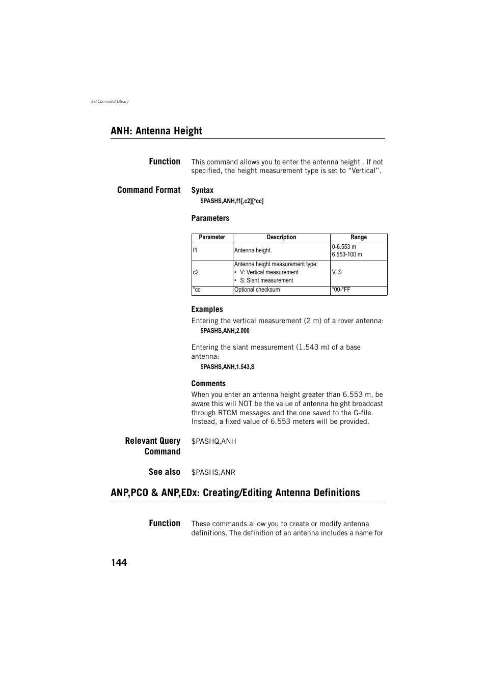 Anh: antenna height | Spectra Precision ProMark 800 Reference Manual User Manual | Page 156 / 428