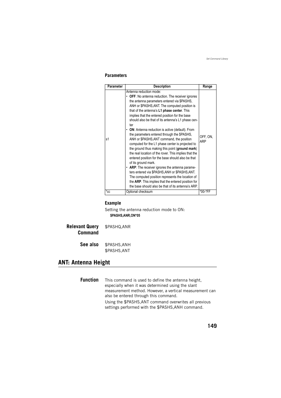 Ant: antenna height | Spectra Precision ProMark 800 Reference Manual User Manual | Page 161 / 428
