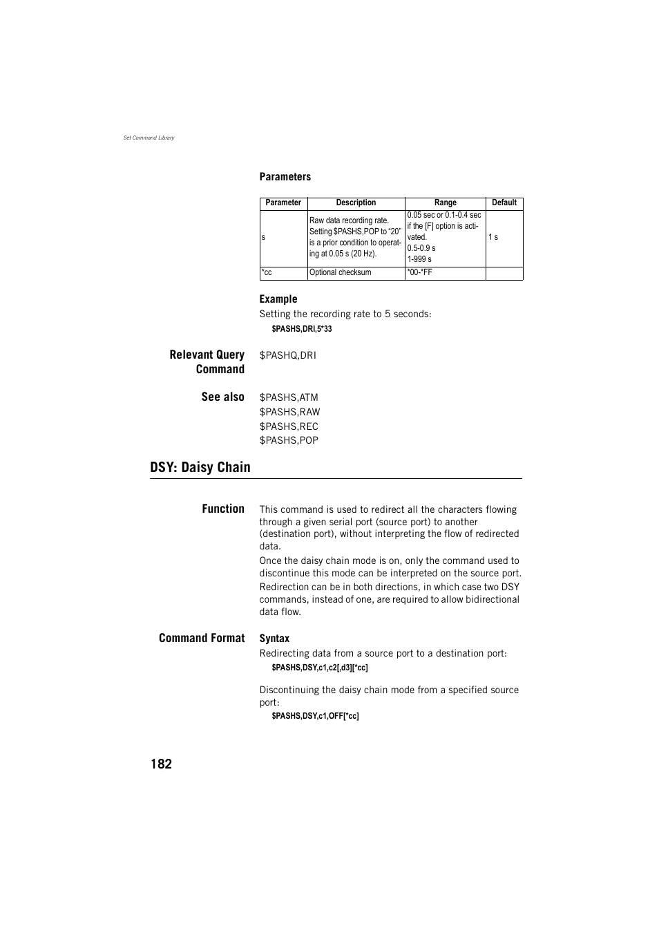 Dsy: daisy chain | Spectra Precision ProMark 800 Reference Manual User Manual | Page 194 / 428