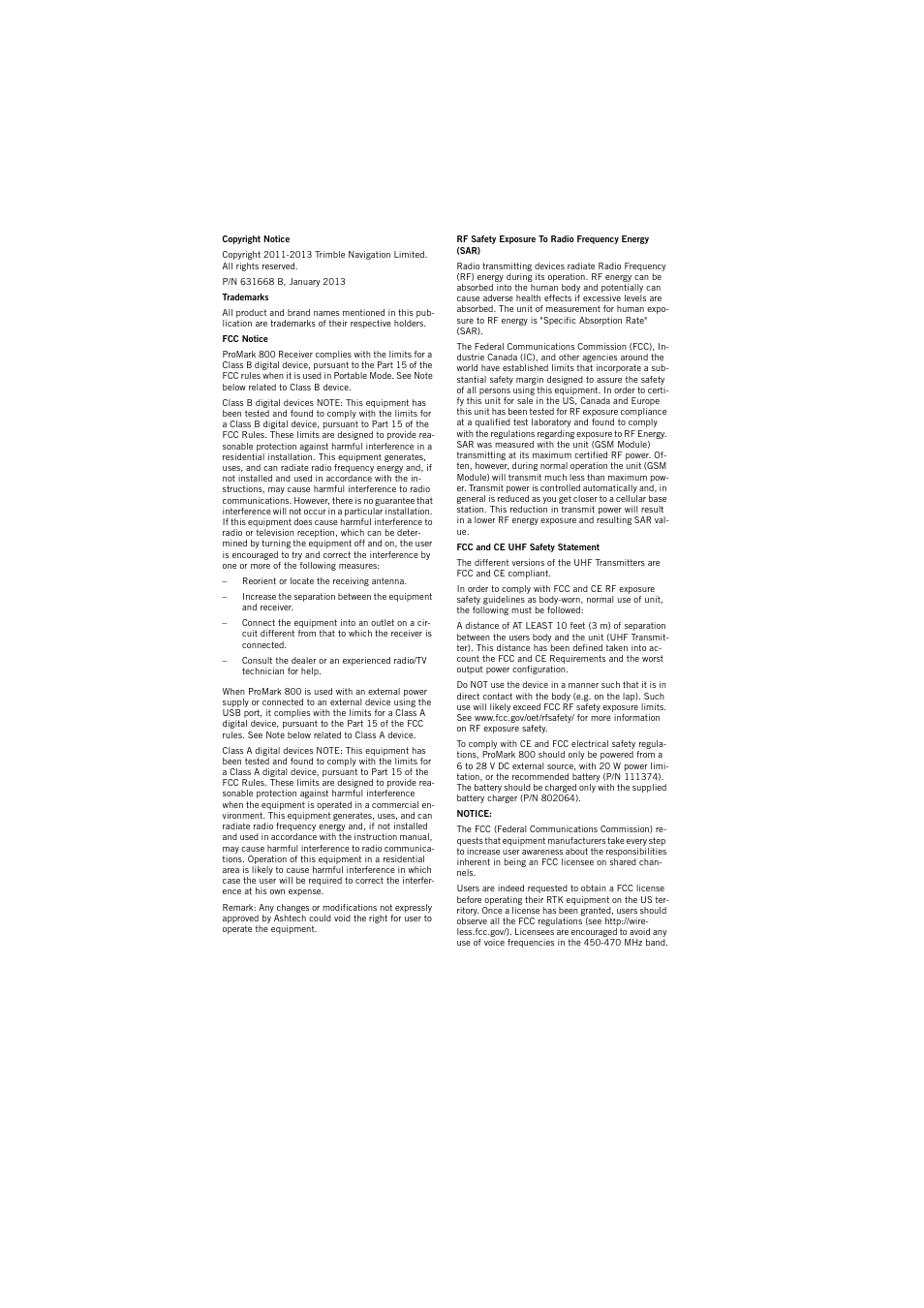 Spectra Precision ProMark 800 Reference Manual User Manual | Page 2 / 428