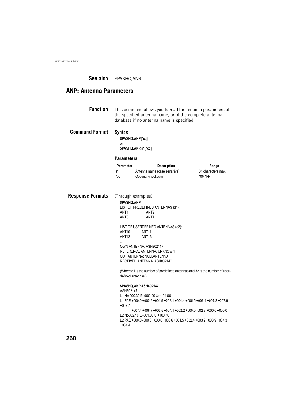 Anp: antenna parameters | Spectra Precision ProMark 800 Reference Manual User Manual | Page 272 / 428
