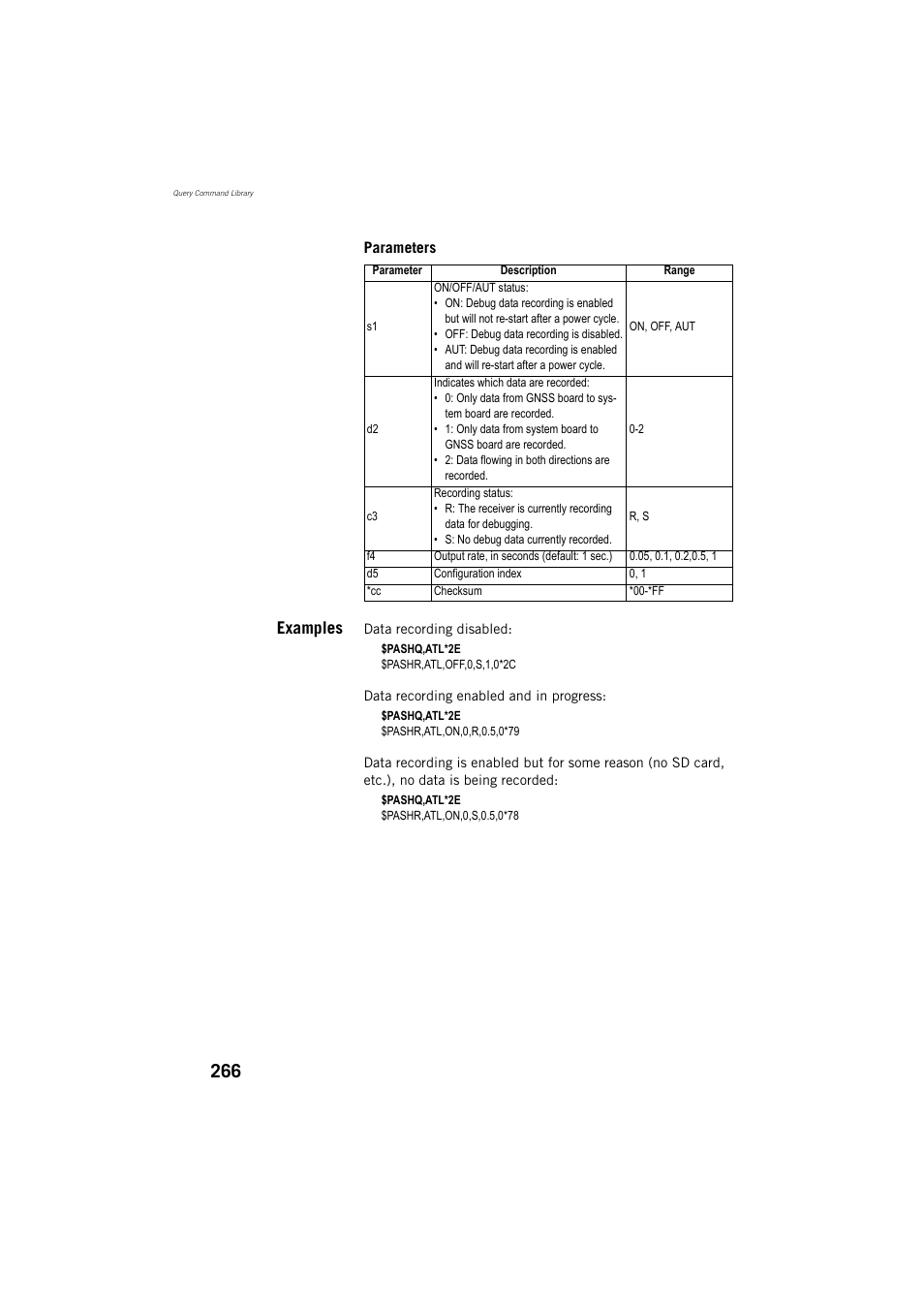 Examples | Spectra Precision ProMark 800 Reference Manual User Manual | Page 278 / 428