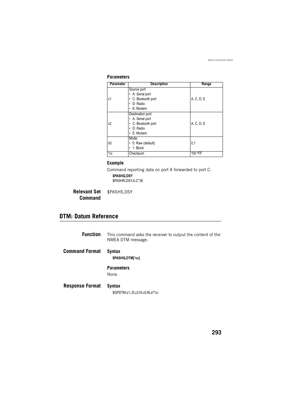 Dtm: datum reference | Spectra Precision ProMark 800 Reference Manual User Manual | Page 305 / 428