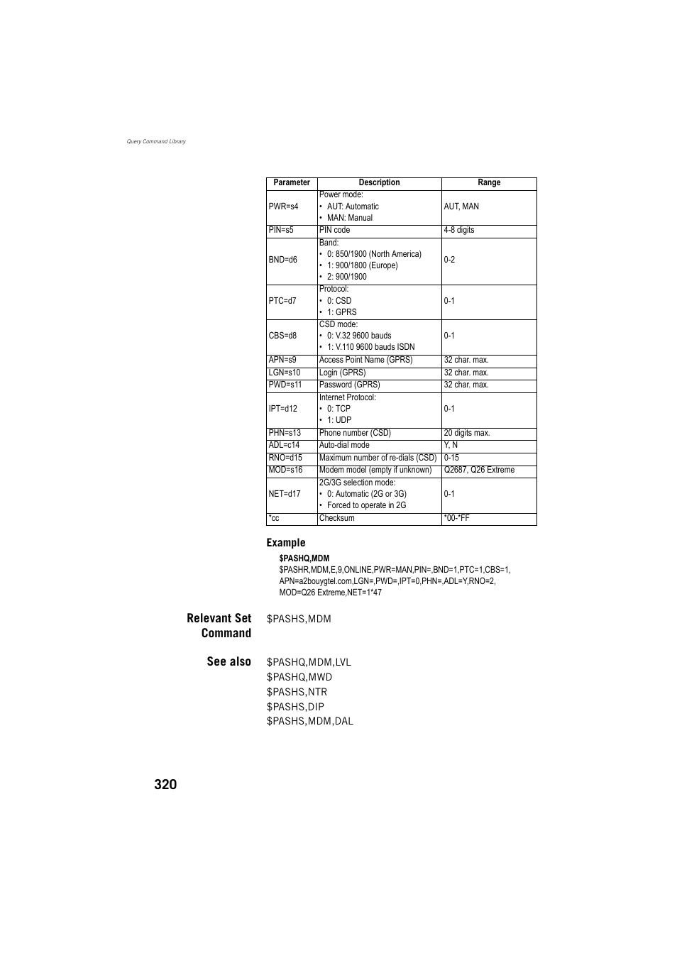 Relevant set command, See also | Spectra Precision ProMark 800 Reference Manual User Manual | Page 332 / 428