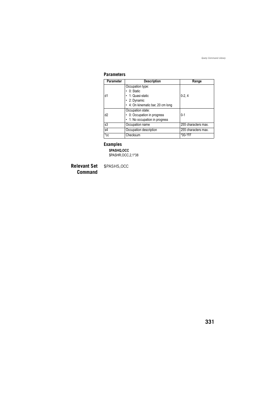 Relevant set command | Spectra Precision ProMark 800 Reference Manual User Manual | Page 343 / 428