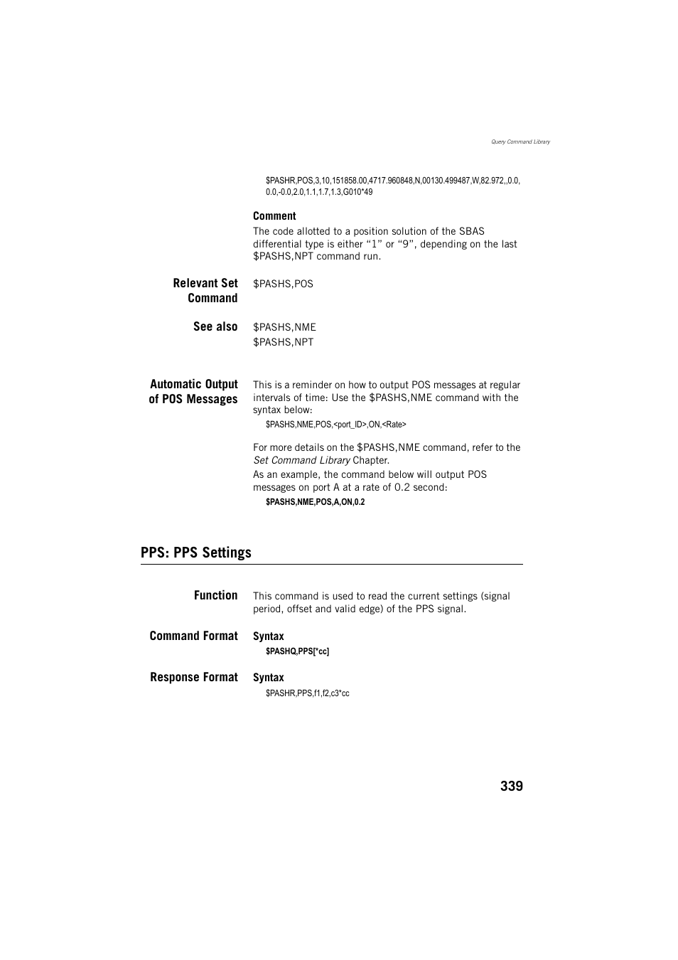 Pps: pps settings | Spectra Precision ProMark 800 Reference Manual User Manual | Page 351 / 428
