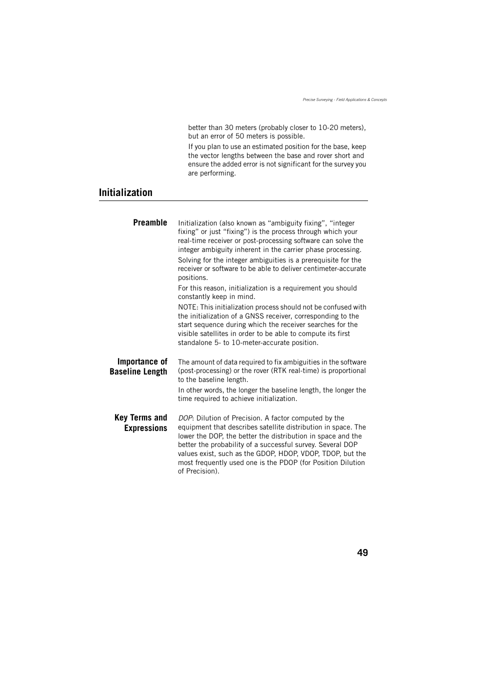 Initialization | Spectra Precision ProMark 800 Reference Manual User Manual | Page 61 / 428