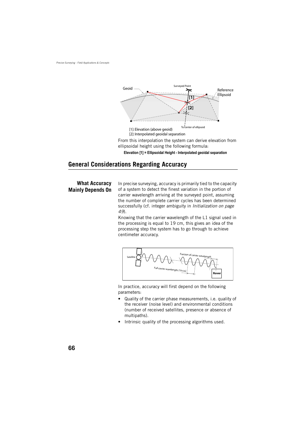 General considerations regarding accuracy, What accuracy mainly depends on | Spectra Precision ProMark 800 Reference Manual User Manual | Page 78 / 428