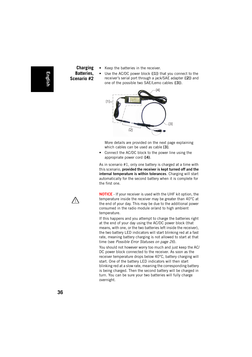 Charging batteries, scenario #2 | Spectra Precision SP80 User Manual | Page 42 / 68