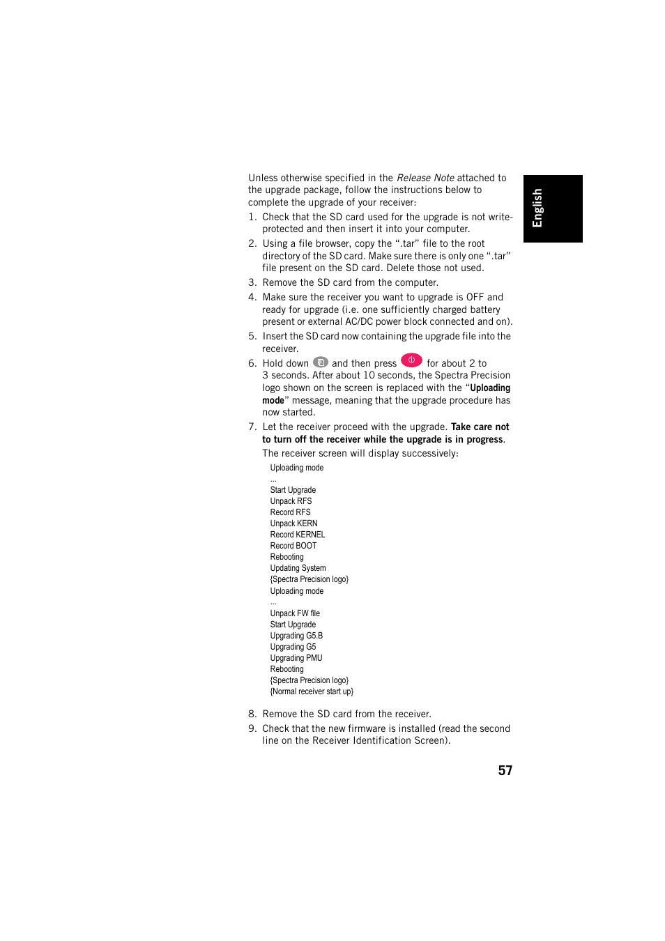Spectra Precision SP80 User Manual | Page 63 / 68