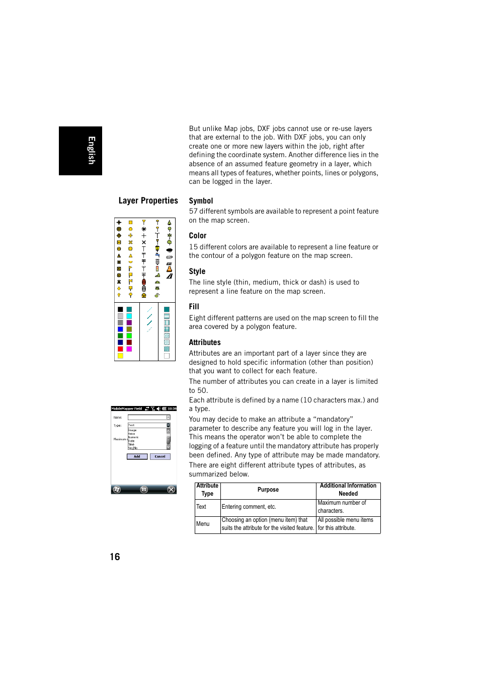 Layer properties | Spectra Precision MobileMapper Field & Office Software User Manual | Page 24 / 72
