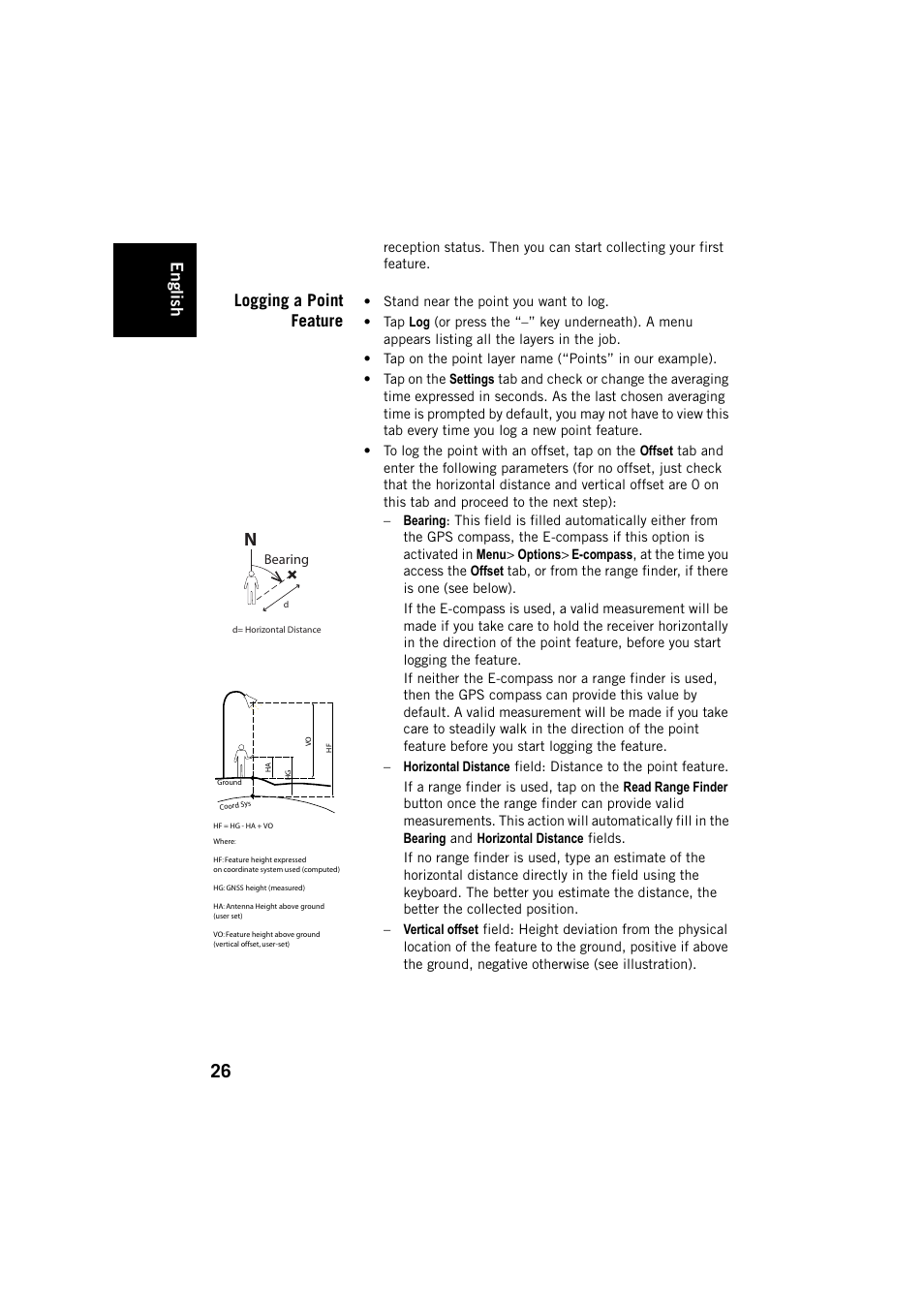 Logging a point feature, English | Spectra Precision MobileMapper Field & Office Software User Manual | Page 34 / 72