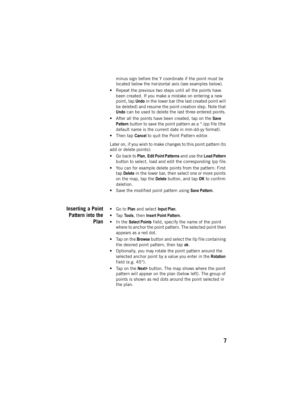 Inserting a point pattern into the plan | Spectra Precision Layout Pro Field Software Quick Start Guide User Manual | Page 17 / 44