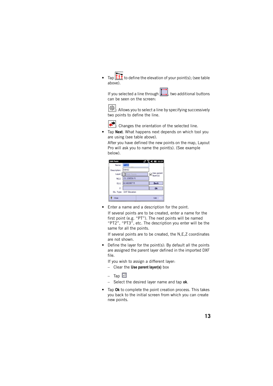 Spectra Precision Layout Pro Field Software Quick Start Guide User Manual | Page 23 / 44