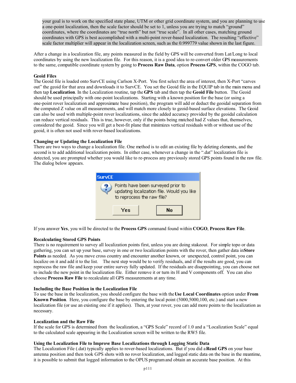 Spectra Precision FAST Survey Reference Manual User Manual | Page 113 / 398