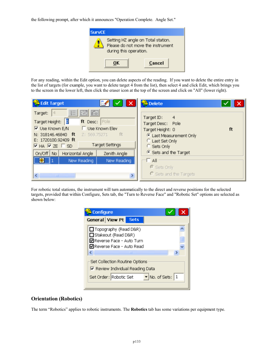 Orientation (robotics) | Spectra Precision FAST Survey Reference Manual User Manual | Page 135 / 398
