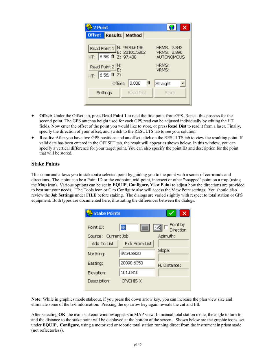 Stake points | Spectra Precision FAST Survey Reference Manual User Manual | Page 147 / 398