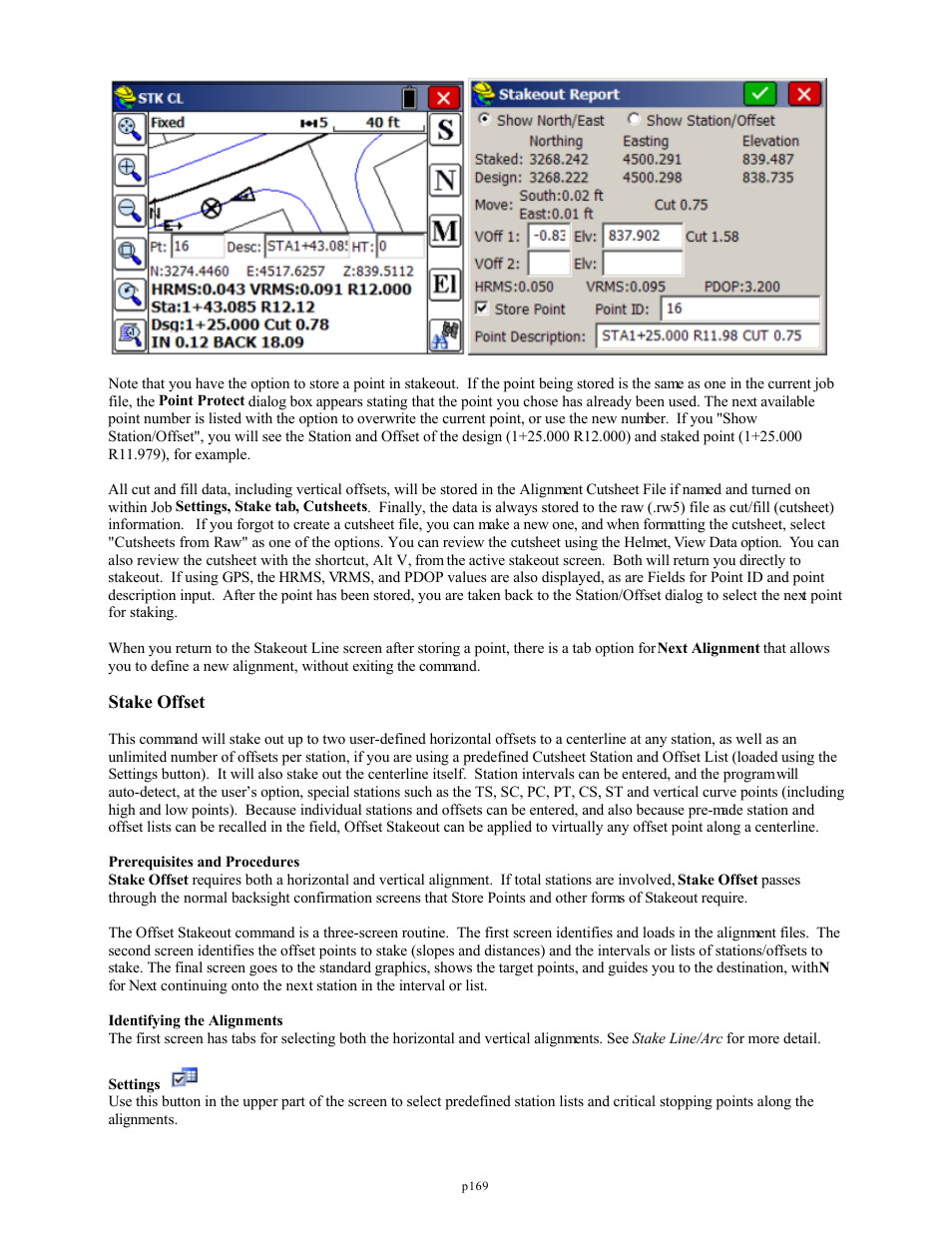 Stake offset | Spectra Precision FAST Survey Reference Manual User Manual | Page 171 / 398
