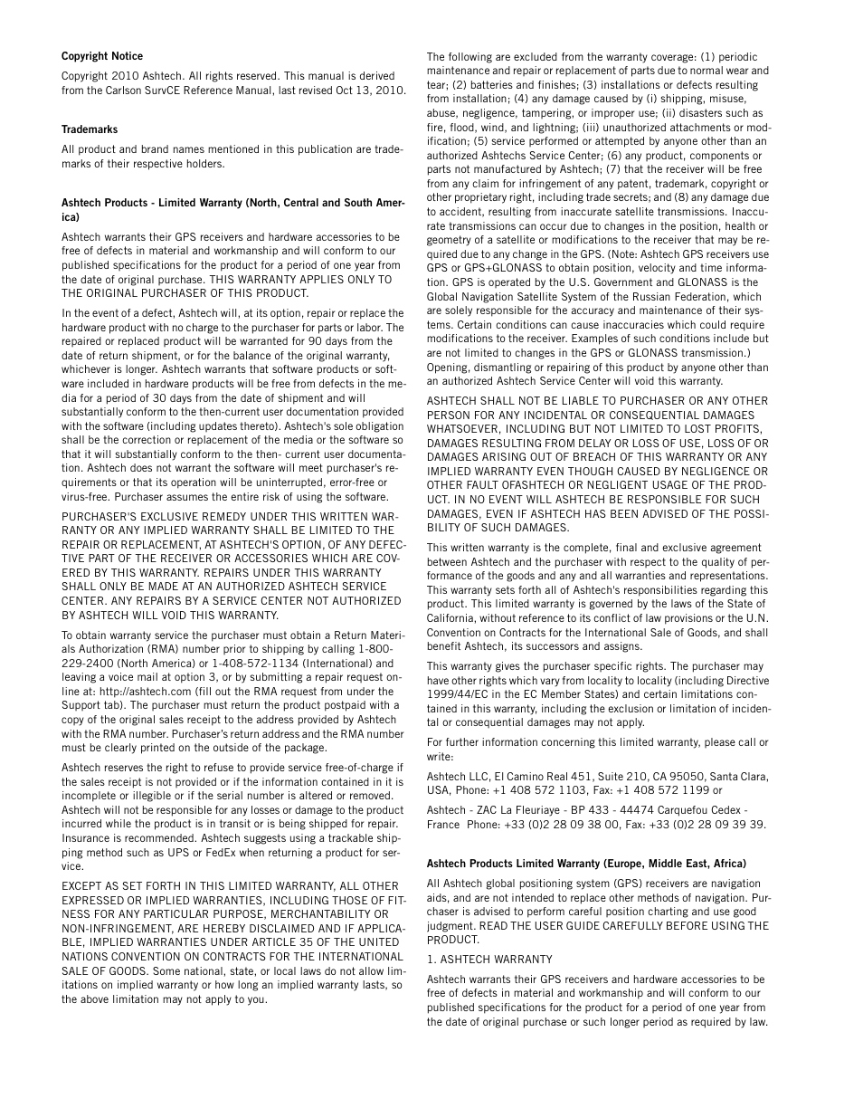 Spectra Precision FAST Survey Reference Manual User Manual | Page 2 / 398