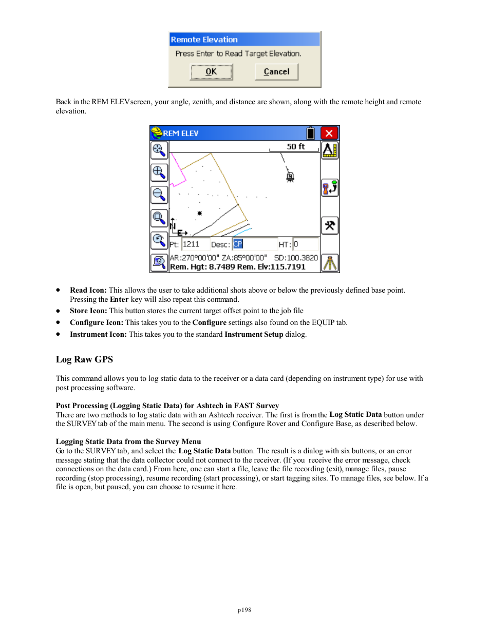 Log raw gps | Spectra Precision FAST Survey Reference Manual User Manual | Page 200 / 398