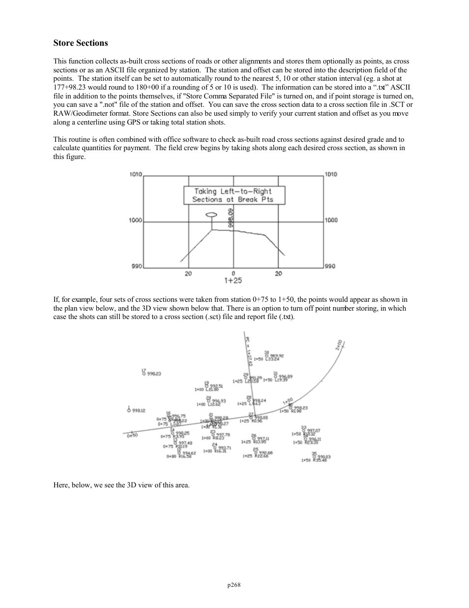 Store sections | Spectra Precision FAST Survey Reference Manual User Manual | Page 270 / 398