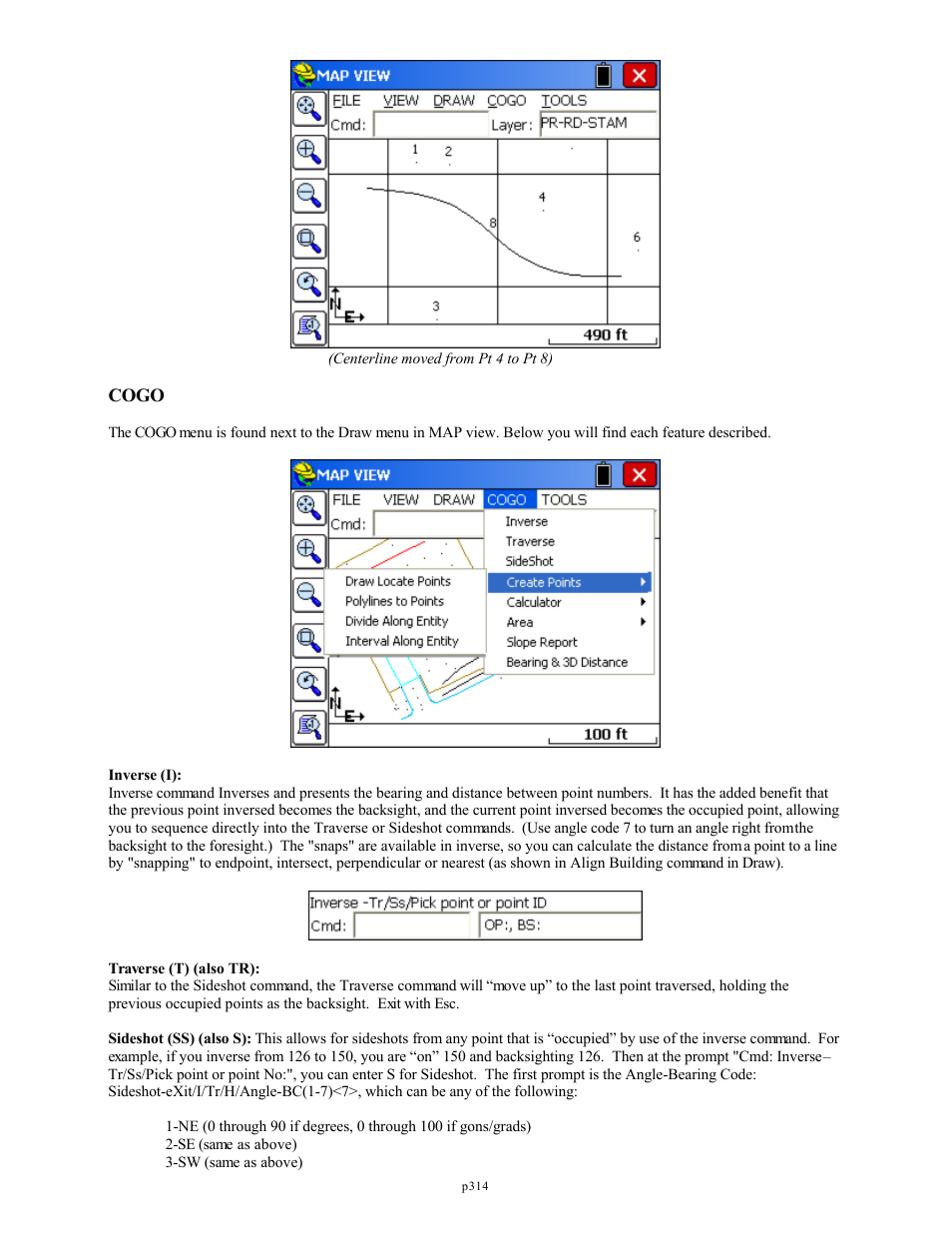 Cogo | Spectra Precision FAST Survey Reference Manual User Manual | Page 316 / 398